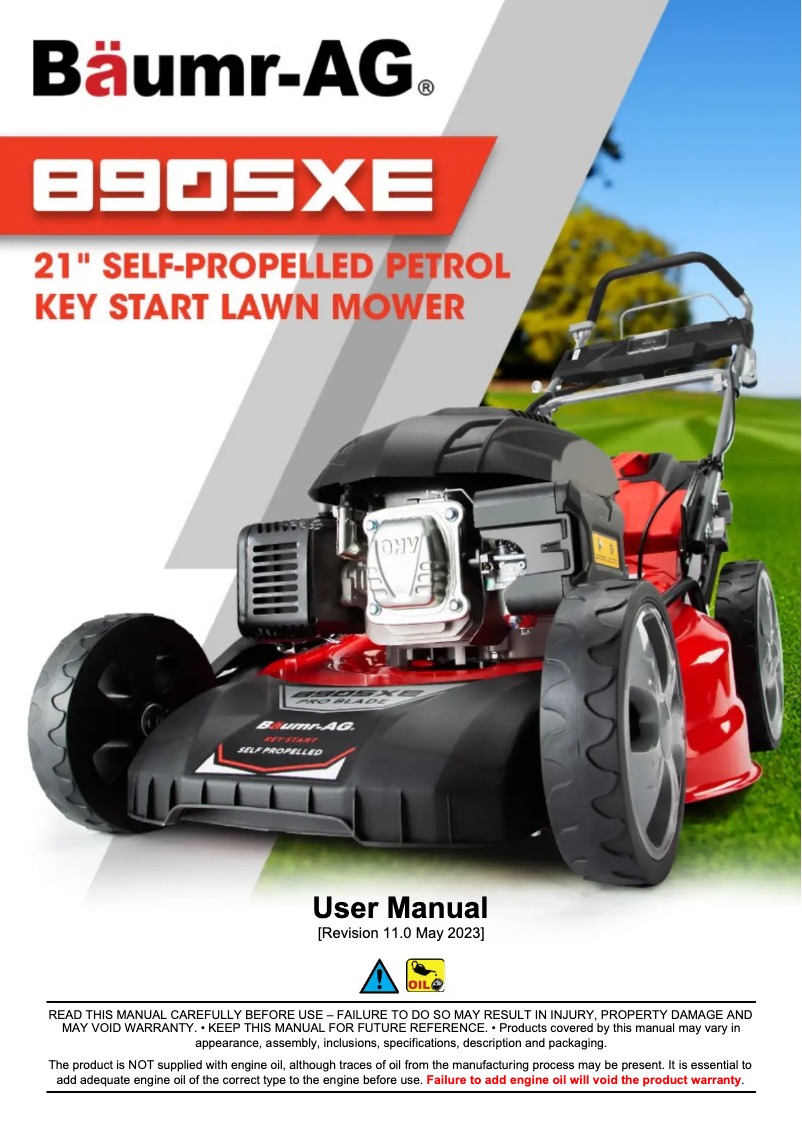 Page 1 de la notice Manuel utilisateur Baumr-AG 890SXe