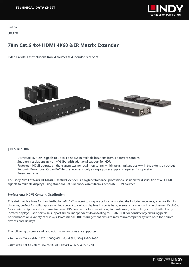 Page n°1 - Manuel utilisateur Lindy 38328