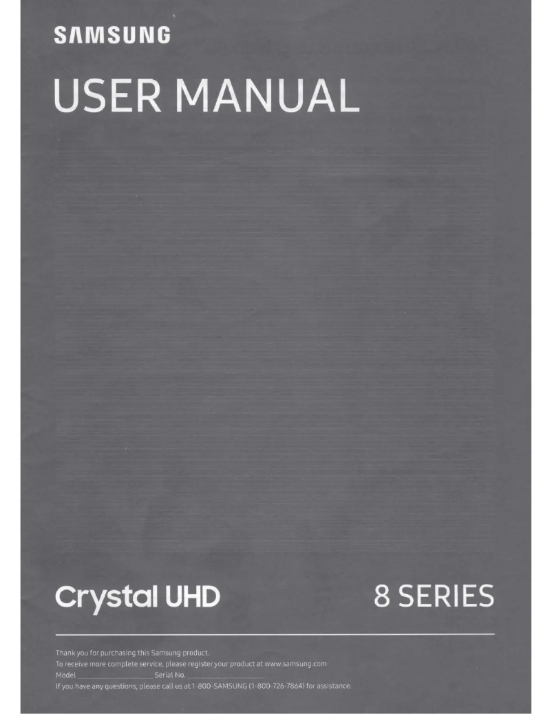 Page 1 de la notice Manuel utilisateur Samsung UN43TU8000
