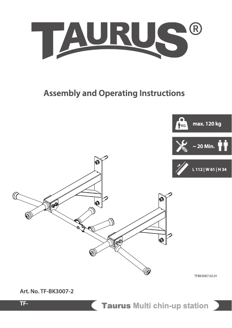 Página 1 del manual Manual de usuario Taurus Multi chin-up station