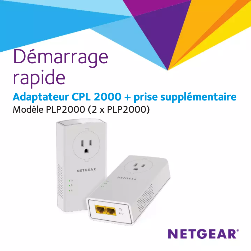 Page 1 de la notice Guide d'installation Netgear PLP2000