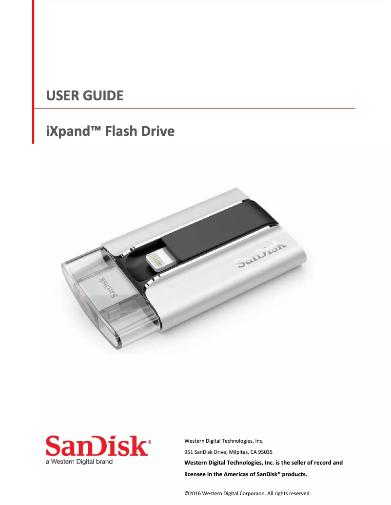Página 1 del manual Manual de usuario Sandisk iXpand 2.0