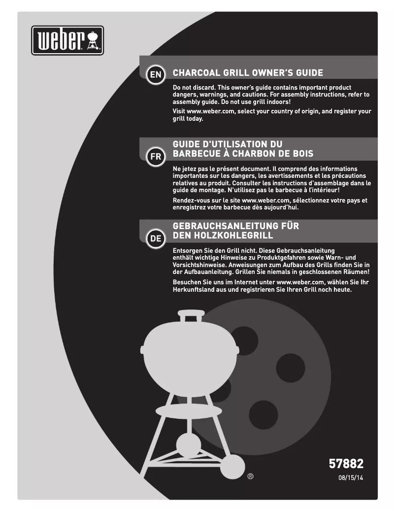 Page 1 de la notice Manuel utilisateur Weber Master-Touch