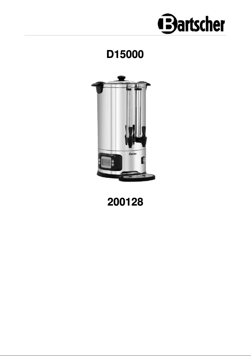 Page n°1 - Manuel utilisateur Bartscher D15000