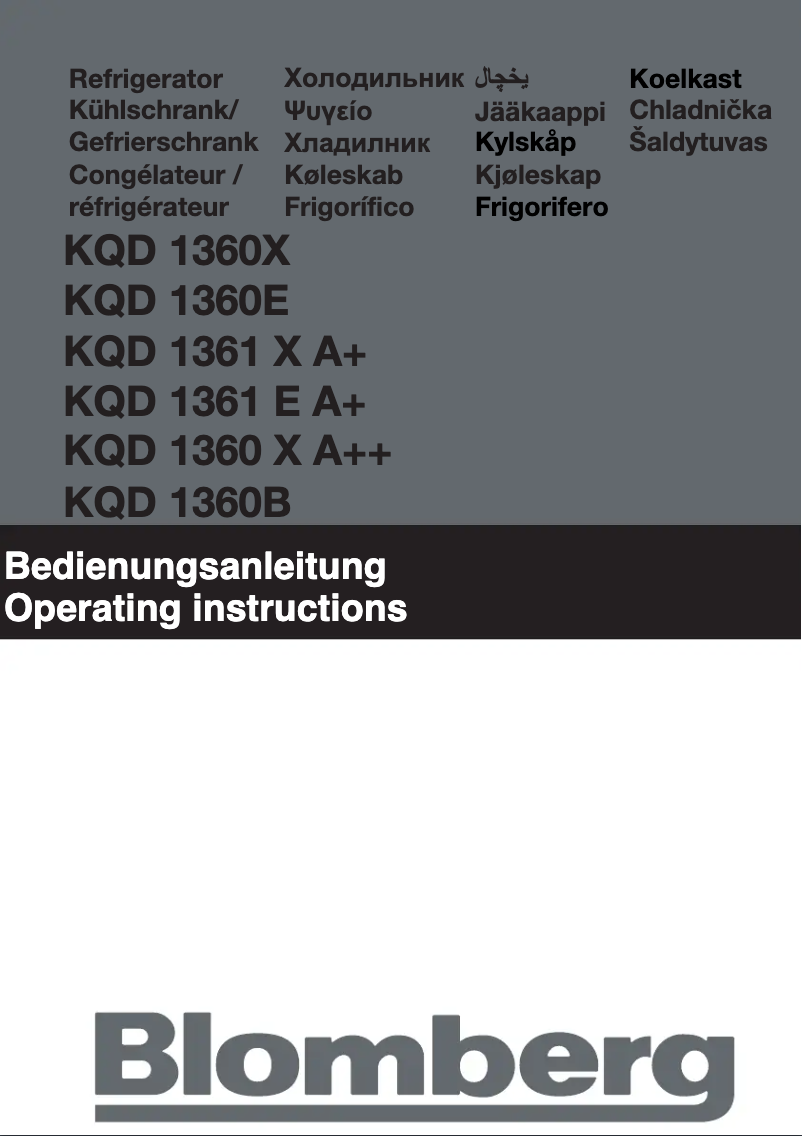 Image de la première page du manuel de l'appareil KQD 1361 X A+