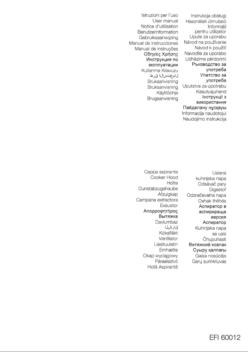 Page n°1 - Manuel utilisateur Electrolux EFI60012S