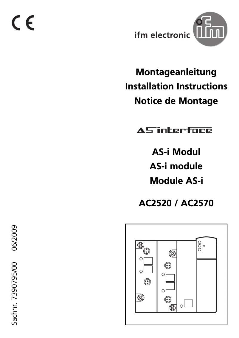 Page n°1 - Manuel utilisateur IFM AC2520