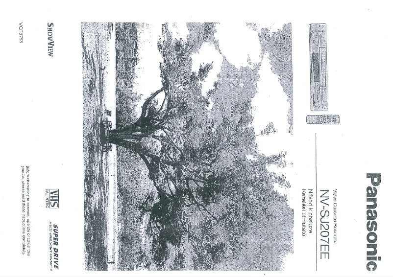 Image de la première page du manuel de l'appareil NV-SJ207EE