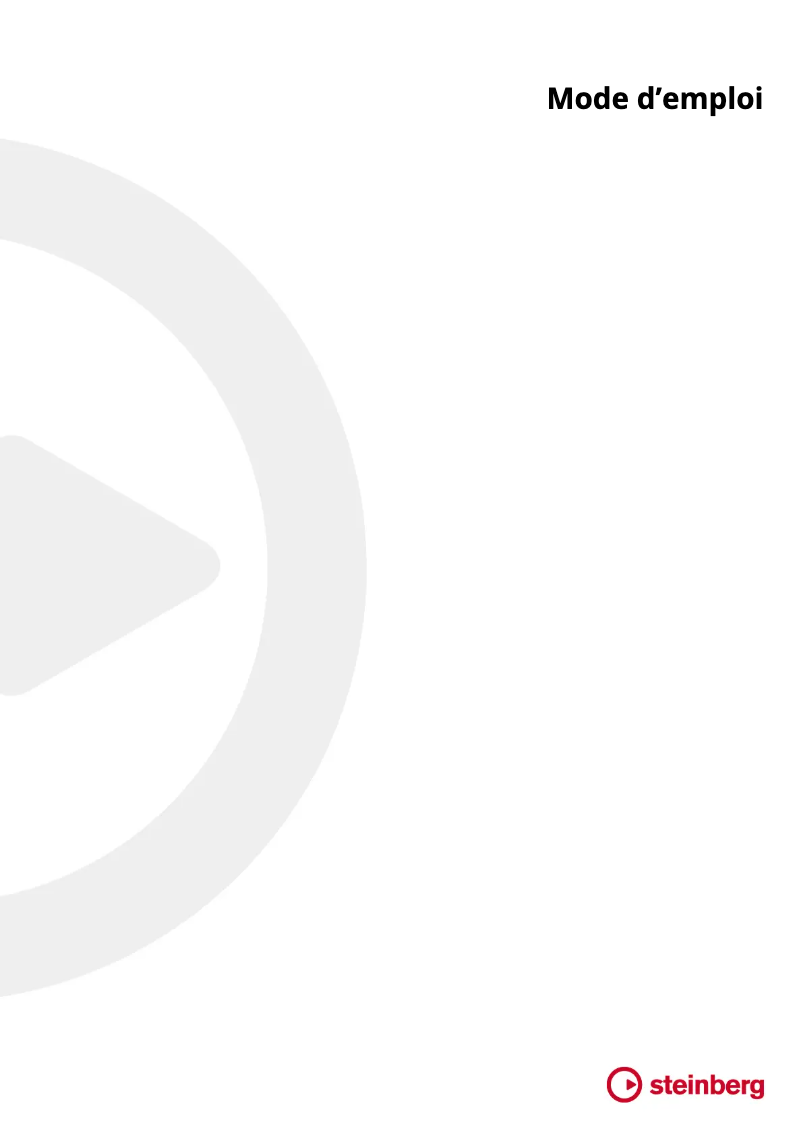 Page n°1 - Manuel utilisateur Steinberg Library Manager