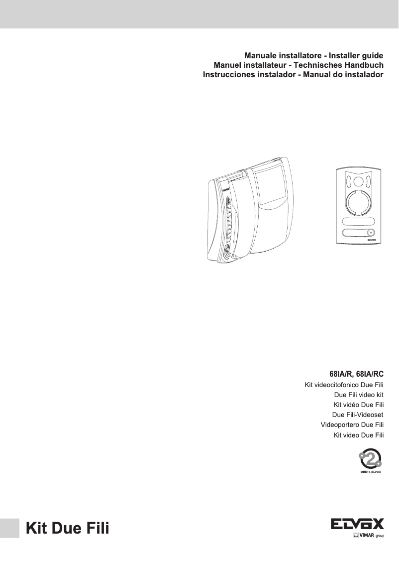 Page n°1 - Manuel utilisateur Vimar ELVOX 68IA/R