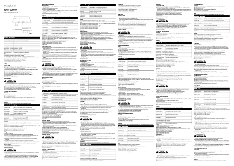 Image de la première page du manuel de l'appareil TCARFD200BK