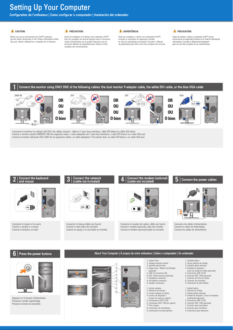 Page n°1 - Guide d'installation Dell Vostro 400