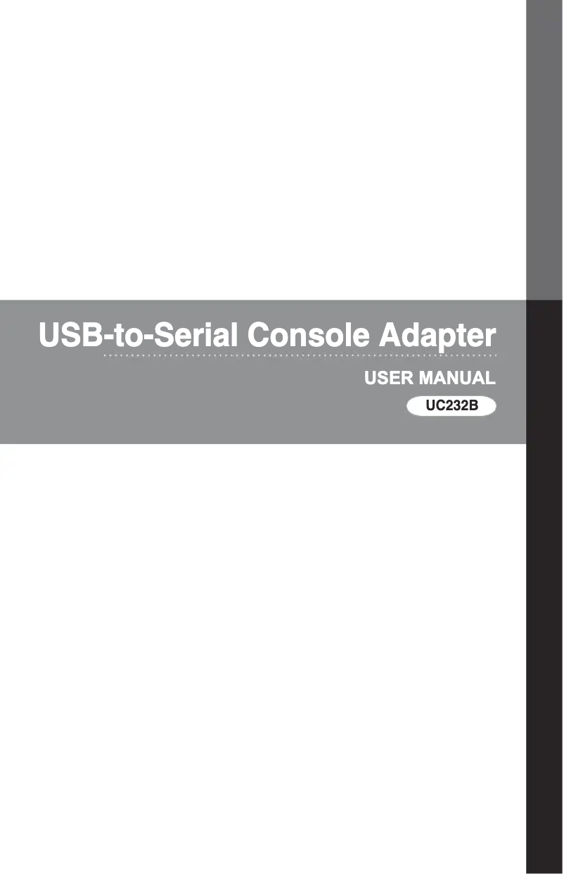 Image de la première page du manuel de l'appareil UC232B