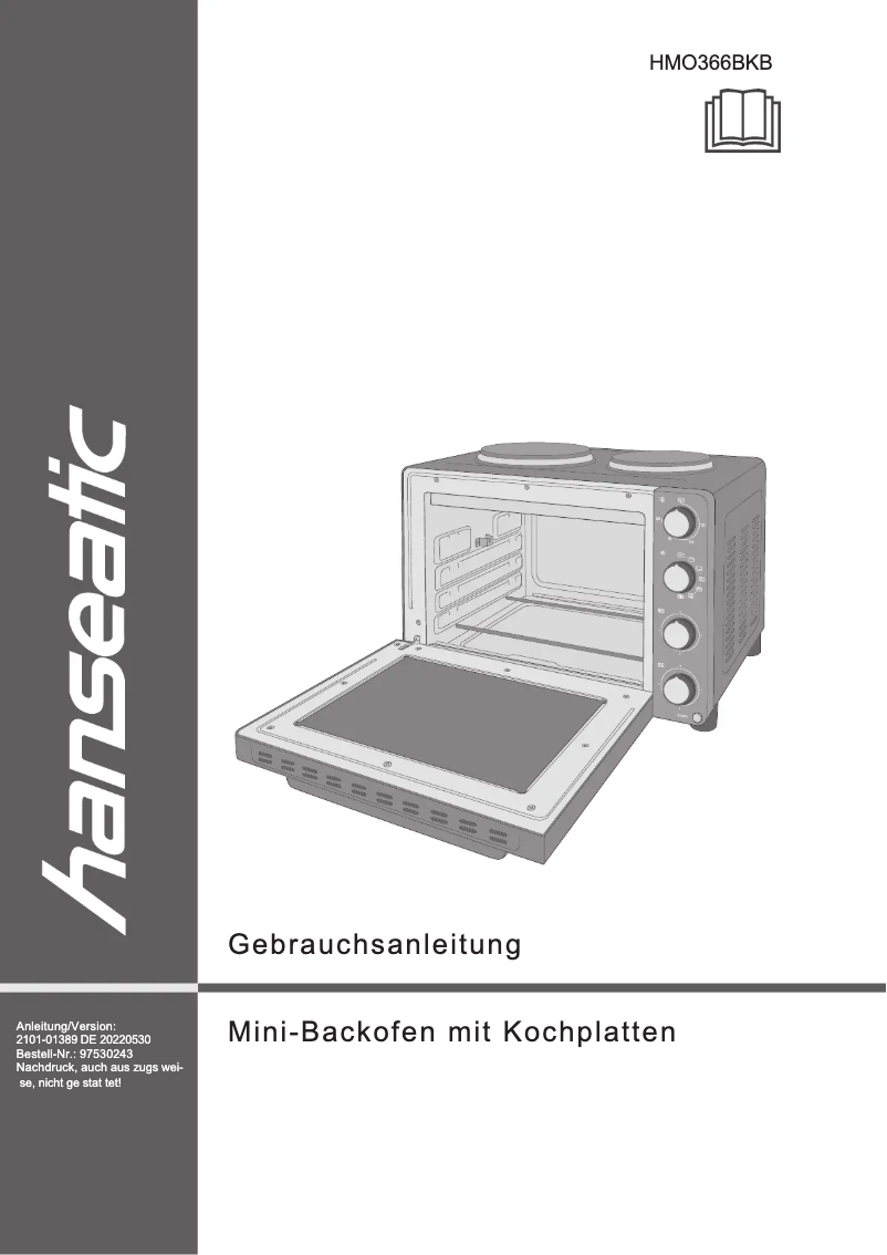 Page n°1 - Manuel utilisateur Hanseatic HMO366BKB