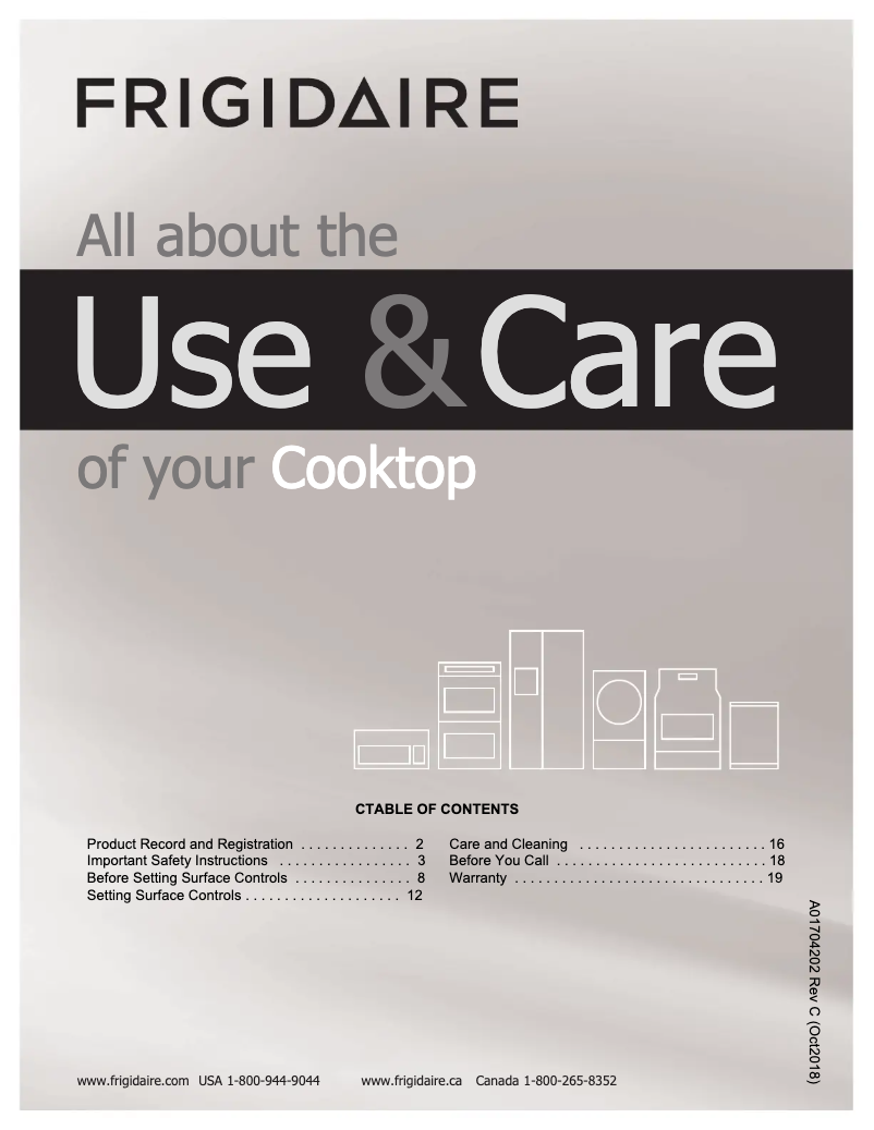 Page n°1 - Manuel d'utilisation et d'entretien Frigidaire FGEC3648US