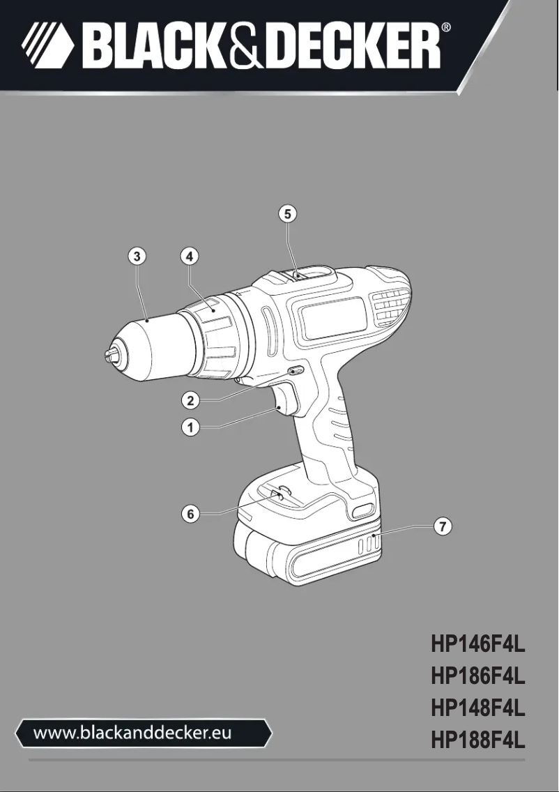 Page n°1 - Manuel utilisateur Black & Decker HP188F4LBK