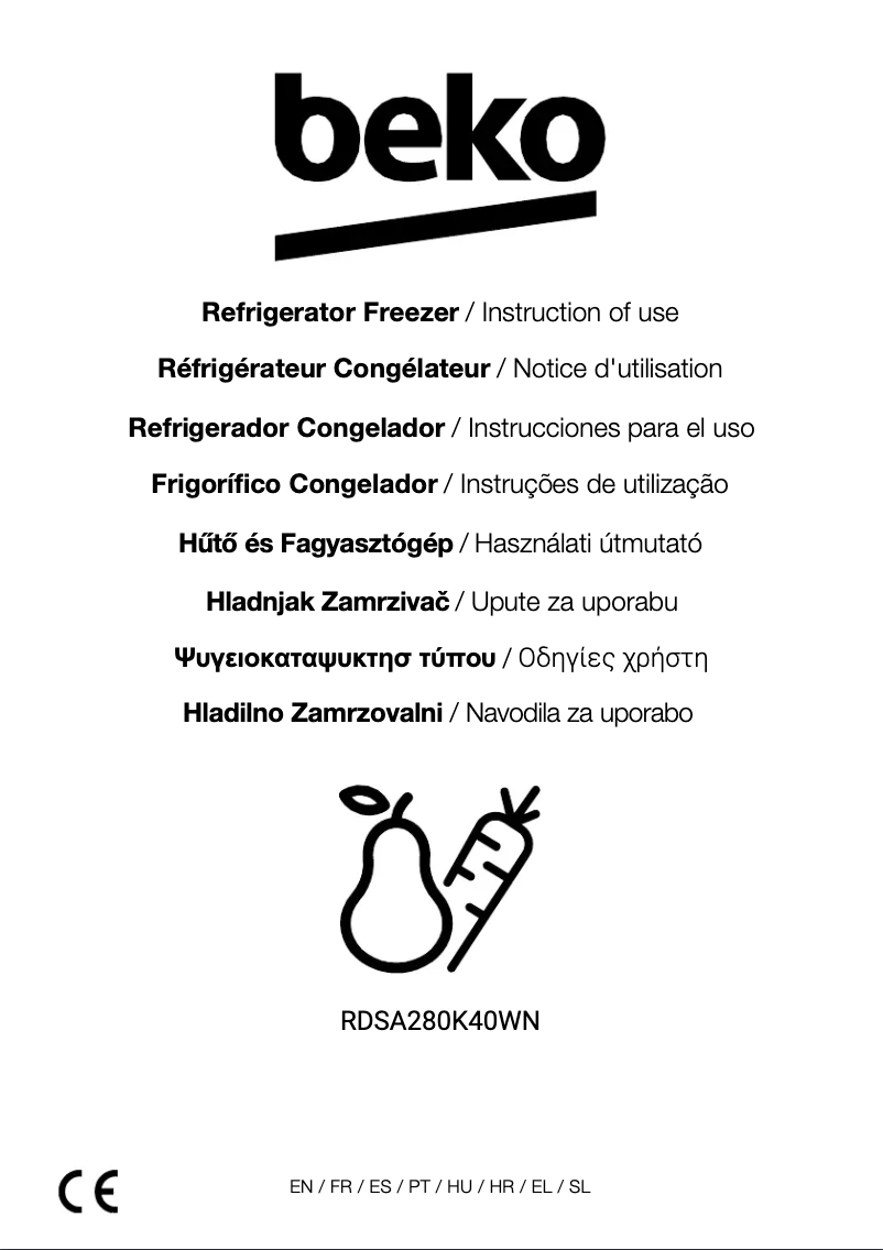 Image de la première page du manuel de l'appareil RDSA280K40WN