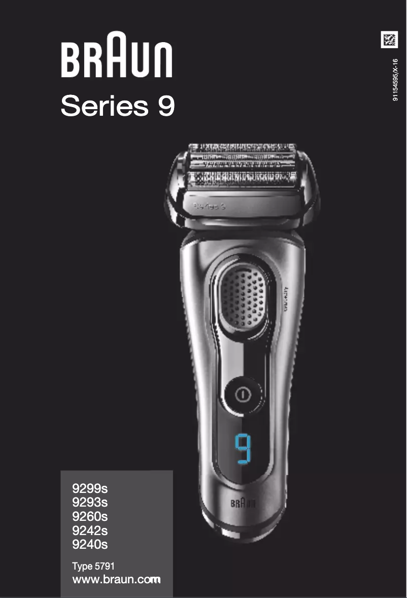 Page n°1 - Manuel utilisateur Braun Series 9 9293s