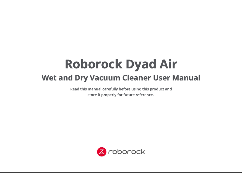Página 1 del manual Manual de usuario Roborock Dyad Air