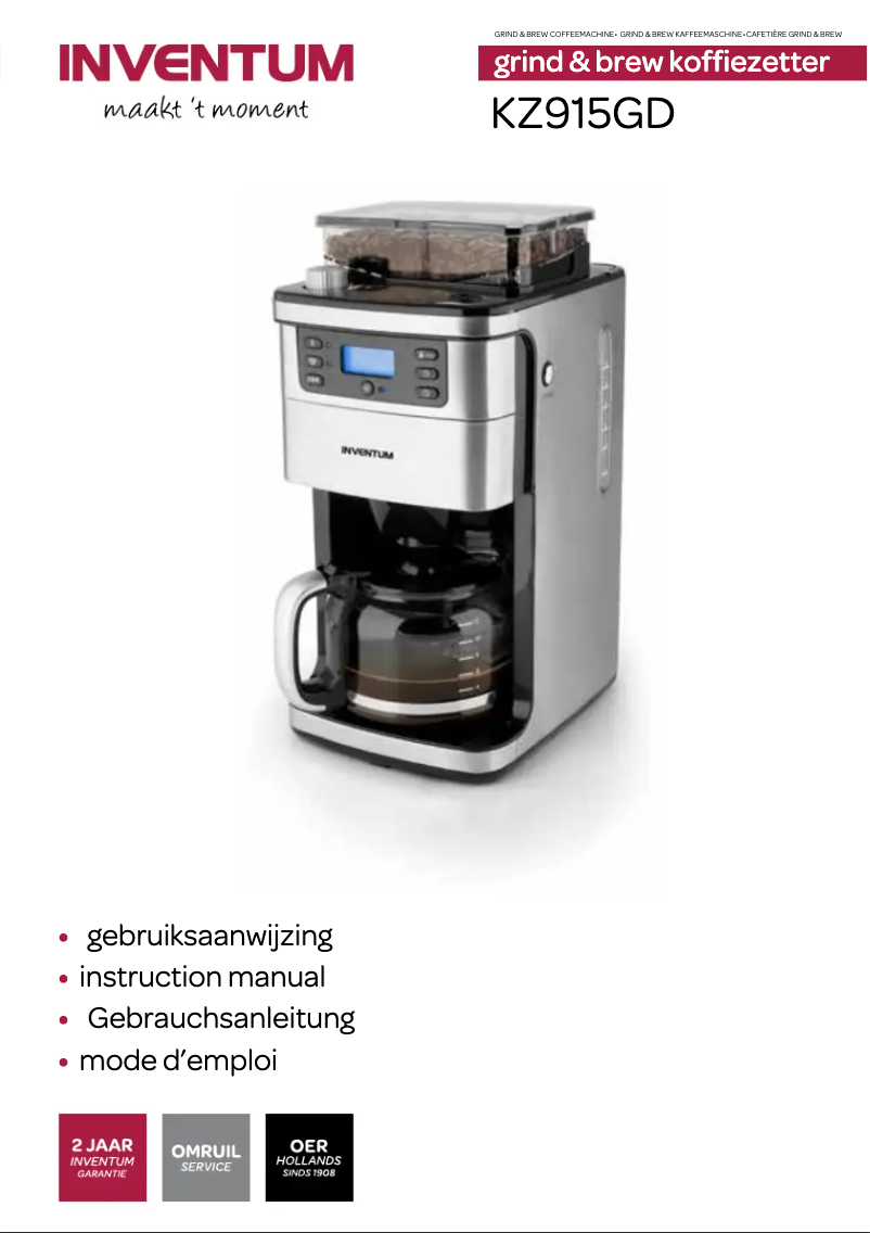 Page 1 de la notice Manuel utilisateur Inventum KZ915GD