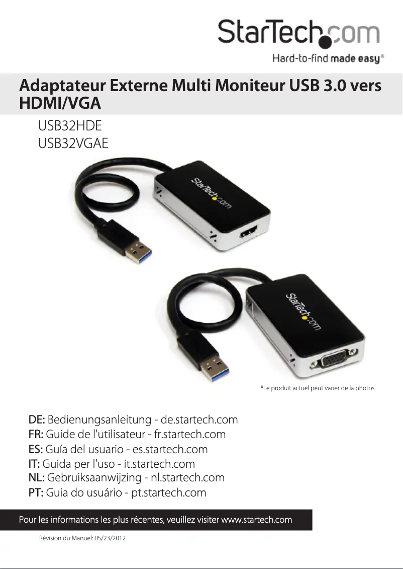 Image de la première page du manuel de l'appareil USB32VGAE