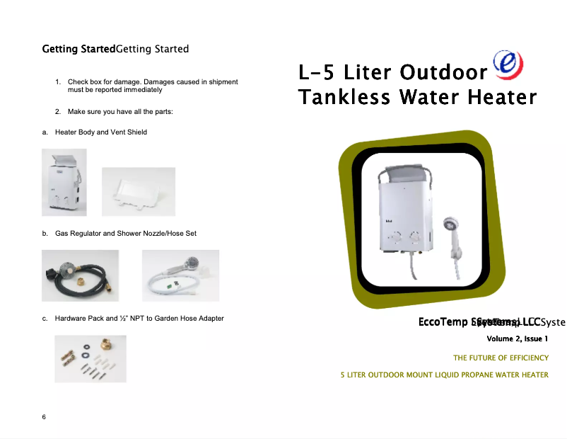 Image de la première page du manuel de l'appareil L5