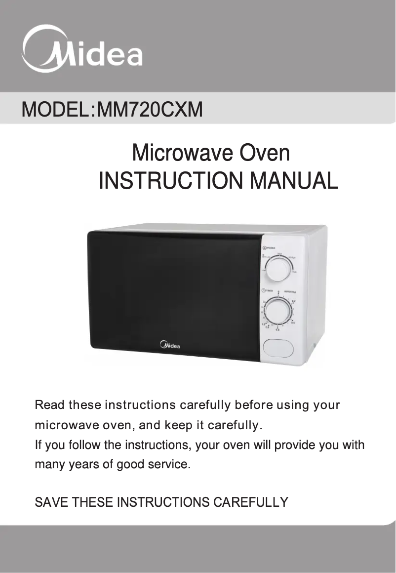 Page 1 de la notice Manuel utilisateur Midea MM720CXM