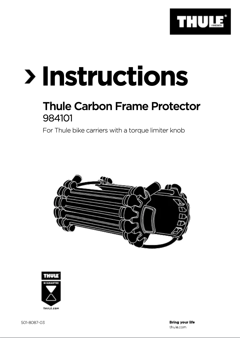 Page 1 de la notice Manuel utilisateur Thule Carbon Frame Protector