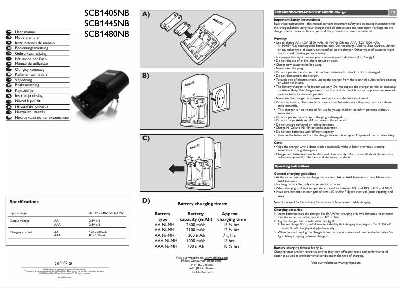Page n°1 - Manuel utilisateur Philips MultiLife SCB1445NB