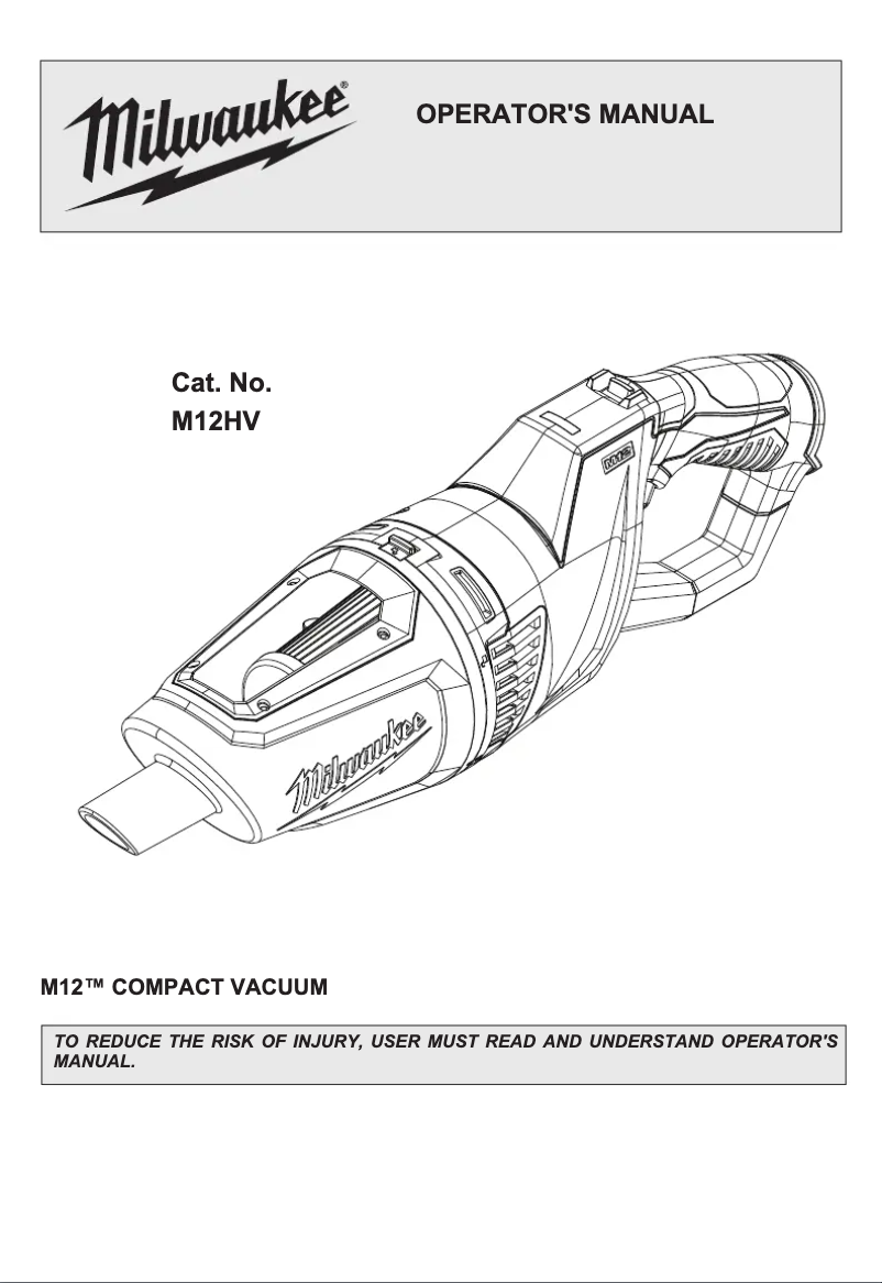 Página 1 del manual Manual de usuario Milwaukee M12HV