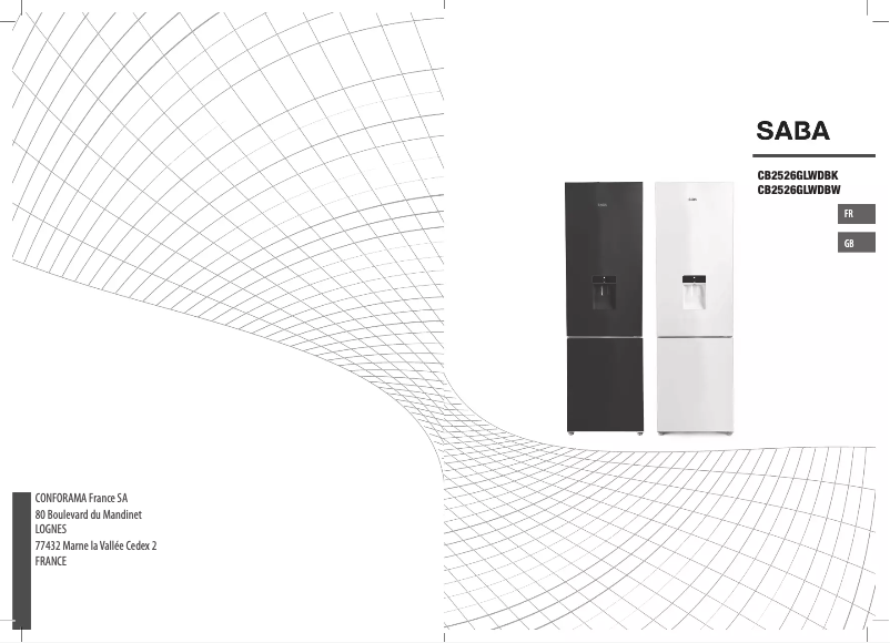 Page 1 de la notice Manuel utilisateur Saba CB2526GLWDBW