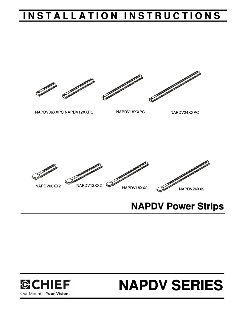 Page n°1 - Manuel utilisateur Chief NAPDV0620PC