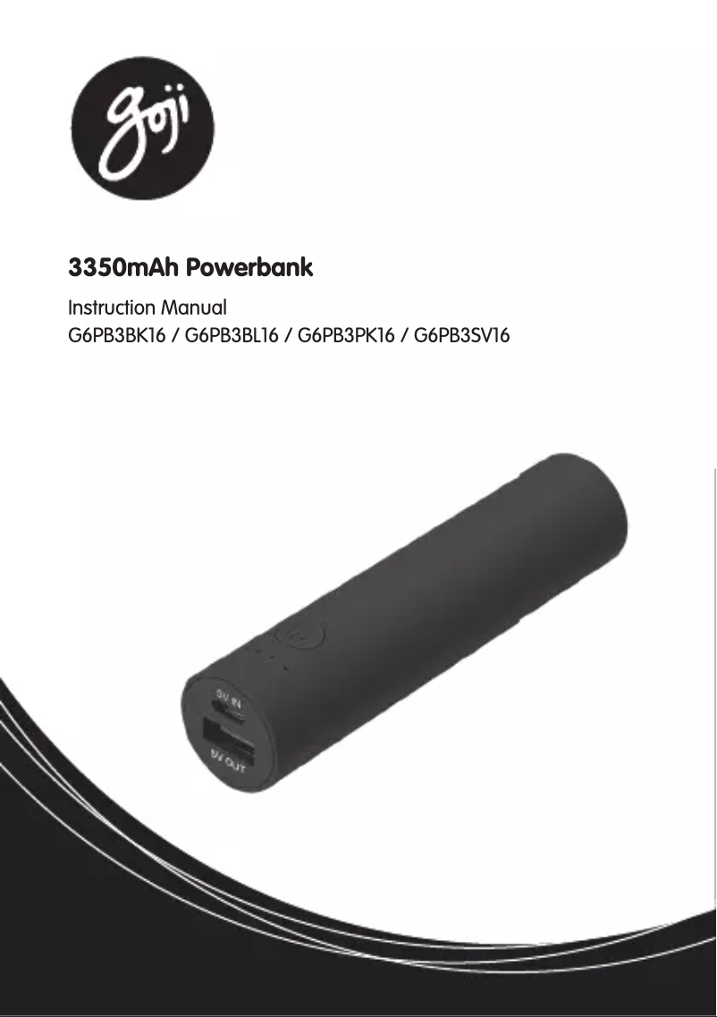 Page 1 de la notice Manuel utilisateur Goji G6PB3BL16