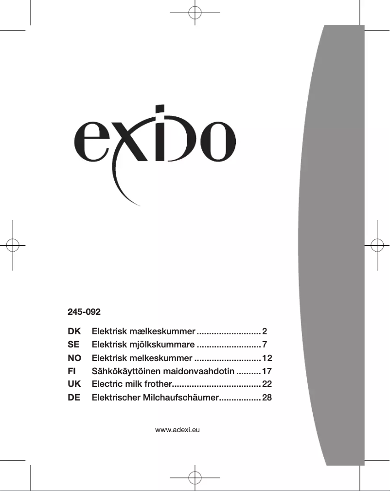 Image de la première page du manuel de l'appareil 245-092