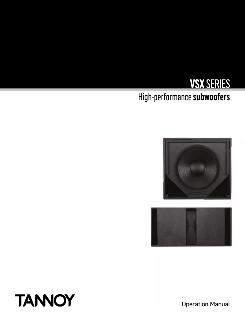 Page 1 de la notice Manuel utilisateur Tannoy VSX 15DR