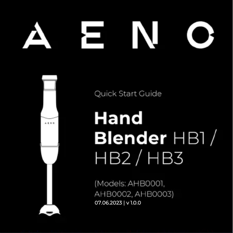 Página 1 del manual Guía de inicio rápido AENO HB2