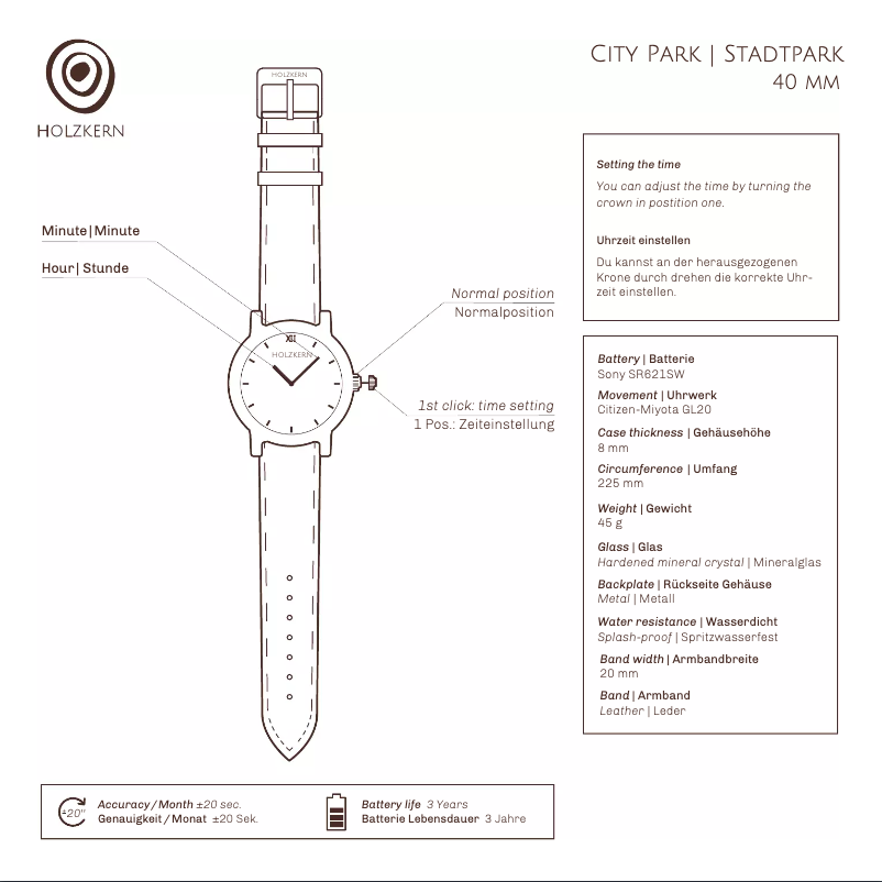 Page n°1 - Manuel utilisateur Holzkern Hyde Park