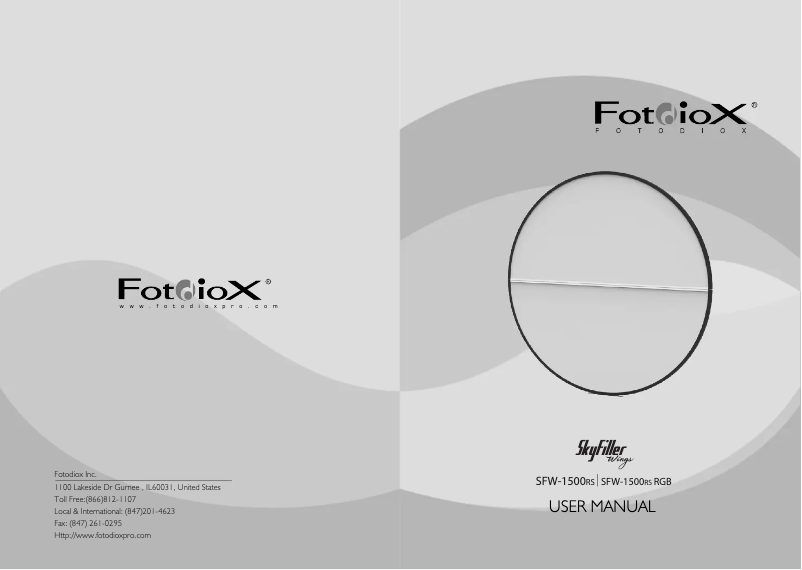 Image de la première page du manuel de l'appareil SkyFiller Wings SFW-1500RS