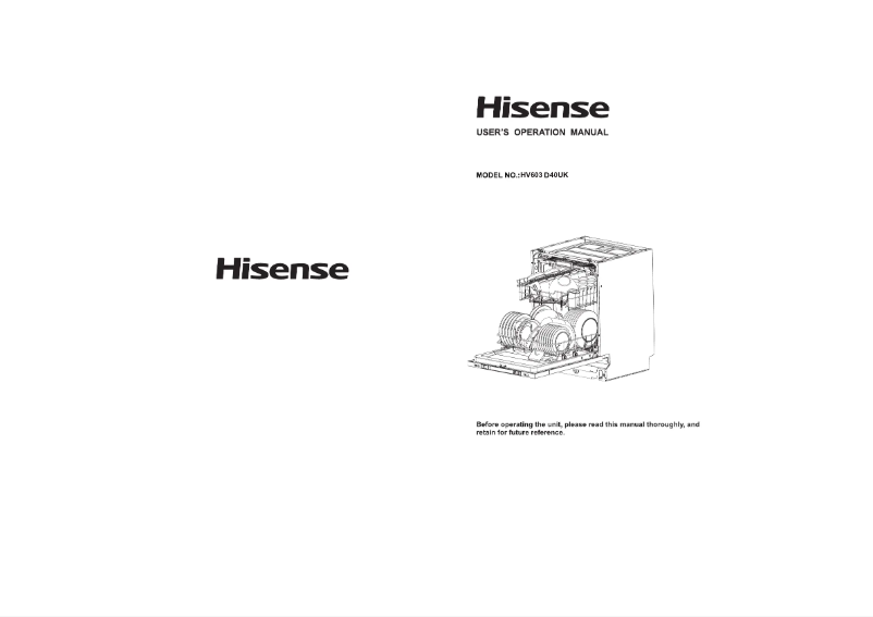 Page 1 de la notice Manuel utilisateur Hisense HV603D40UK
