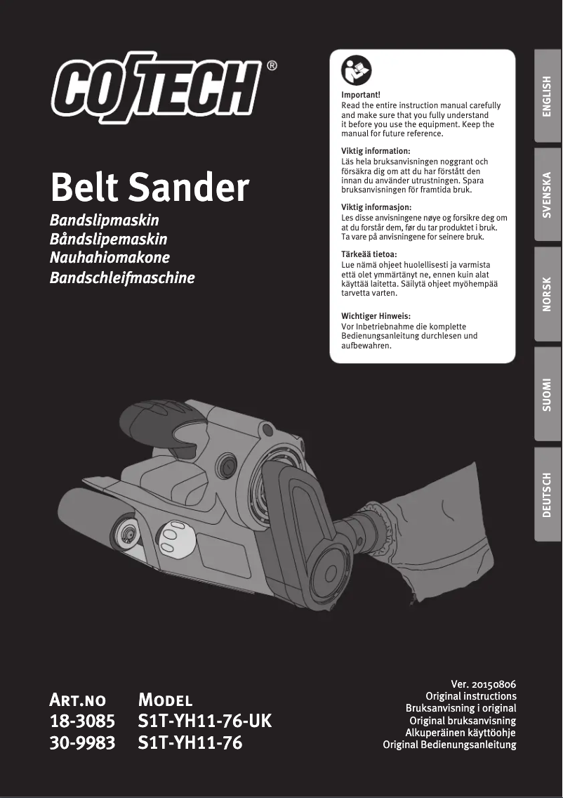 Image de la première page du manuel de l'appareil S1T-YH11-76