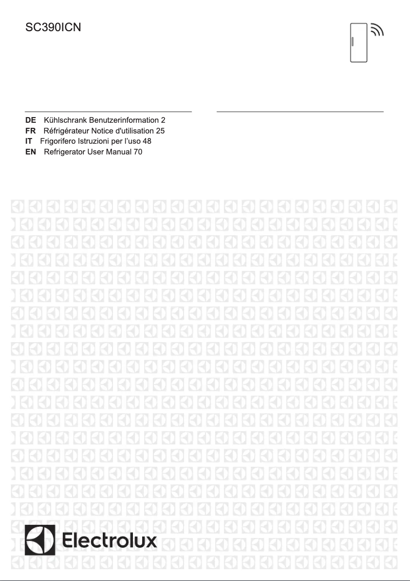 Page 1 de la notice Manuel utilisateur Electrolux SC390ICN