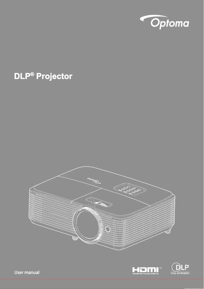 Page 1 de la notice Manuel utilisateur Optoma GT780