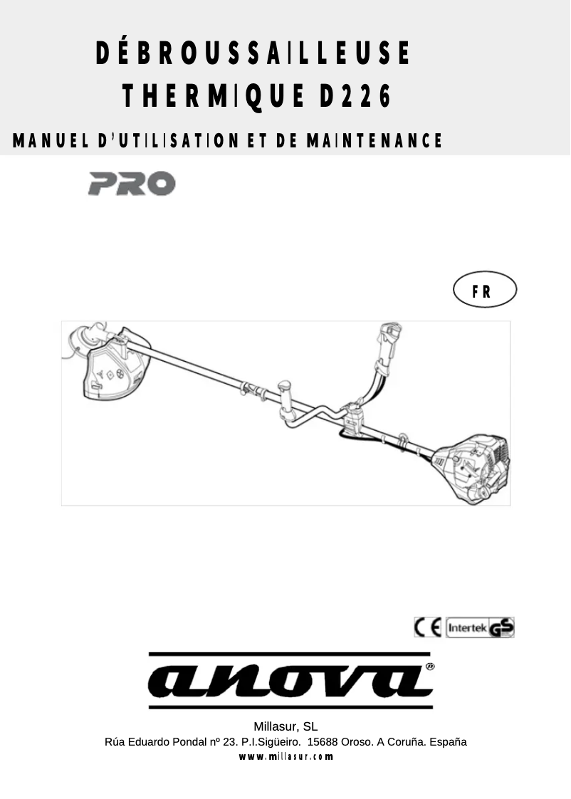 Página 1 del manual Manual de usuario Anova D226