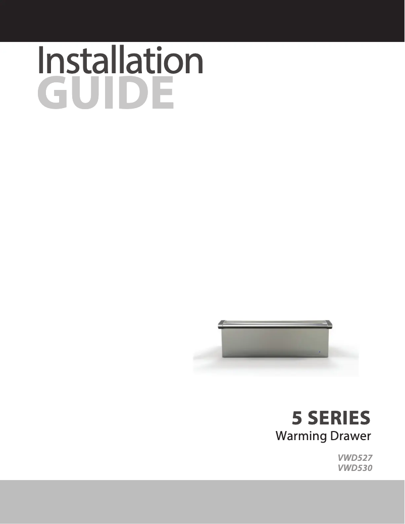 Page 1 de la notice Guide d'installation Viking VWD530CS