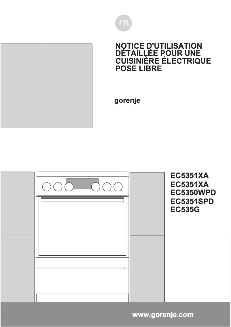 Page n°1 - Manuel utilisateur Gorenje EC5351WA