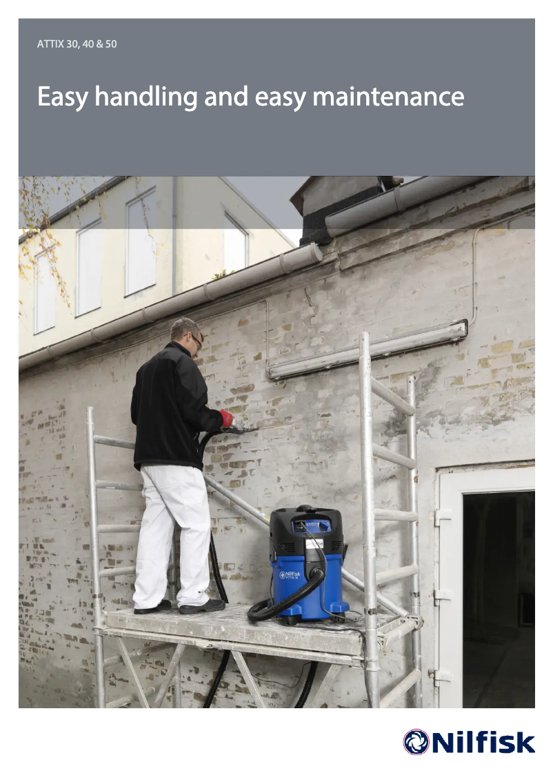 Page 1 de la notice Brochure Nilfisk ATTIX 50-21 PC Cleanroom