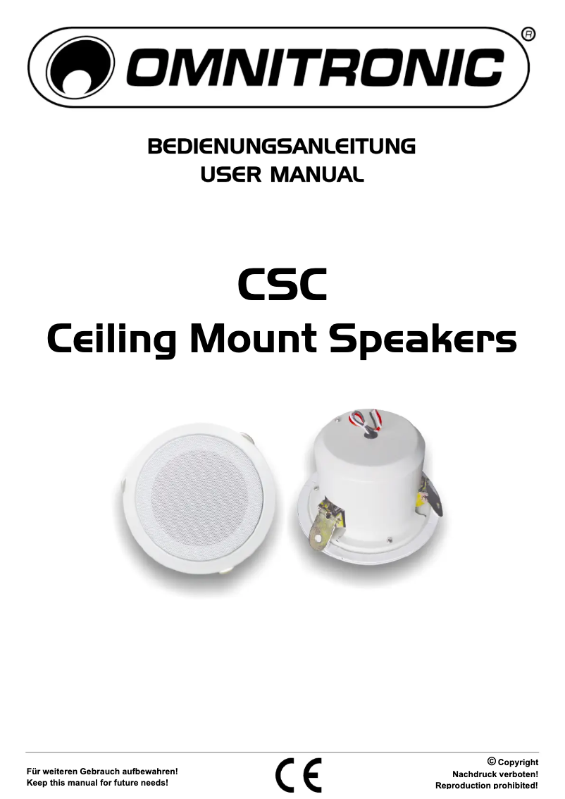 Page n°1 - Manuel utilisateur Omnitronic CSC-4