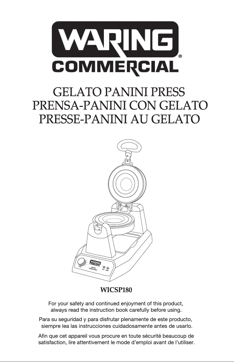 Page 1 de la notice Manuel utilisateur Waring Commercial WICSP180