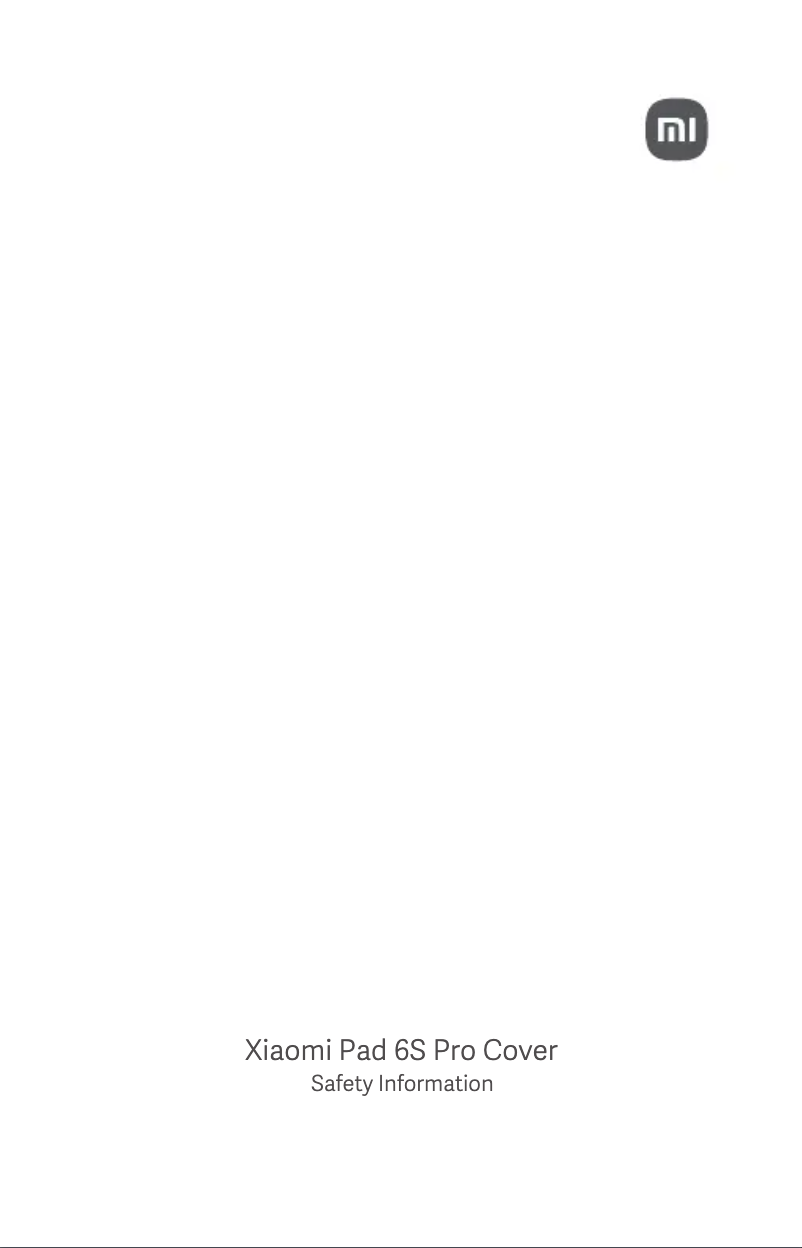 Page 1 de la notice Manuel utilisateur Xiaomi Pad 6S Pro Cover