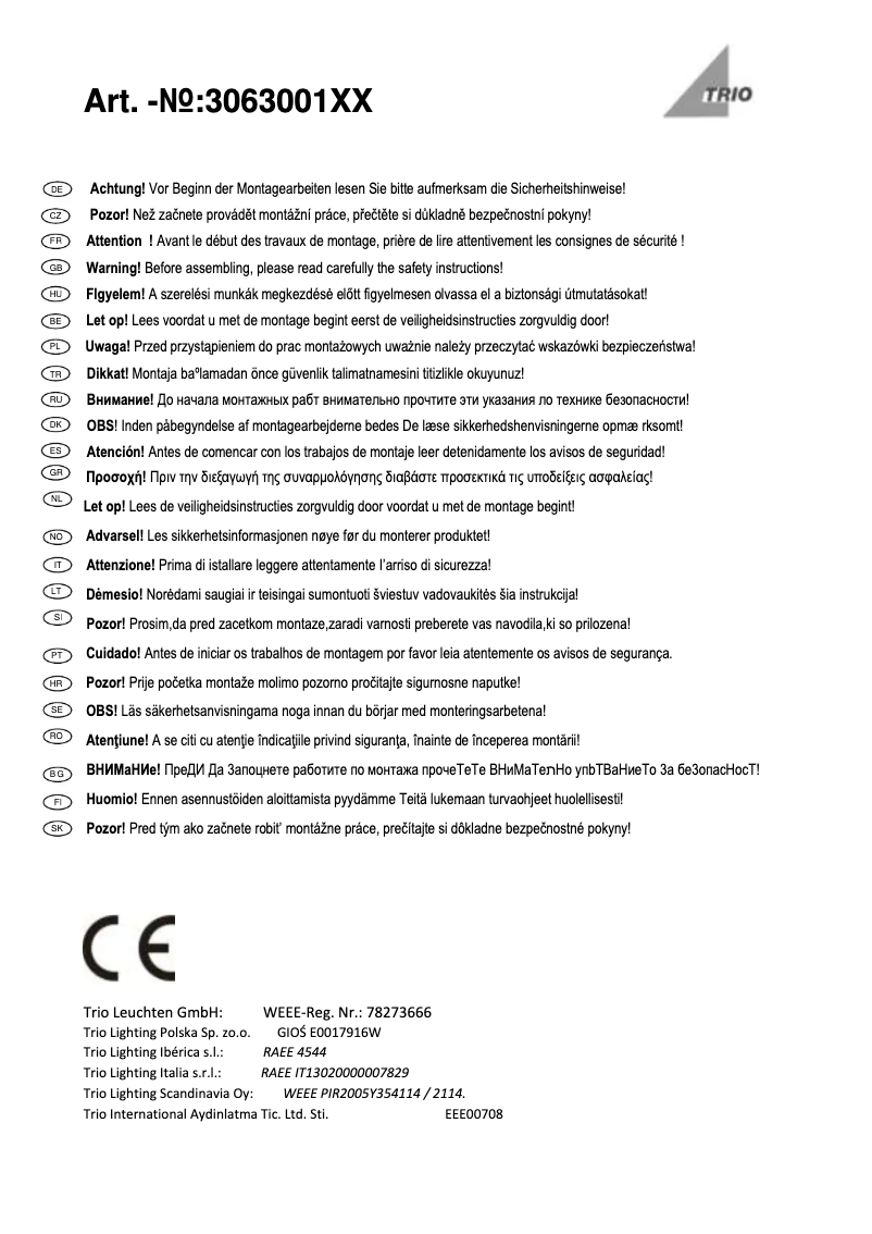 Image de la première page du manuel de l'appareil Nabab